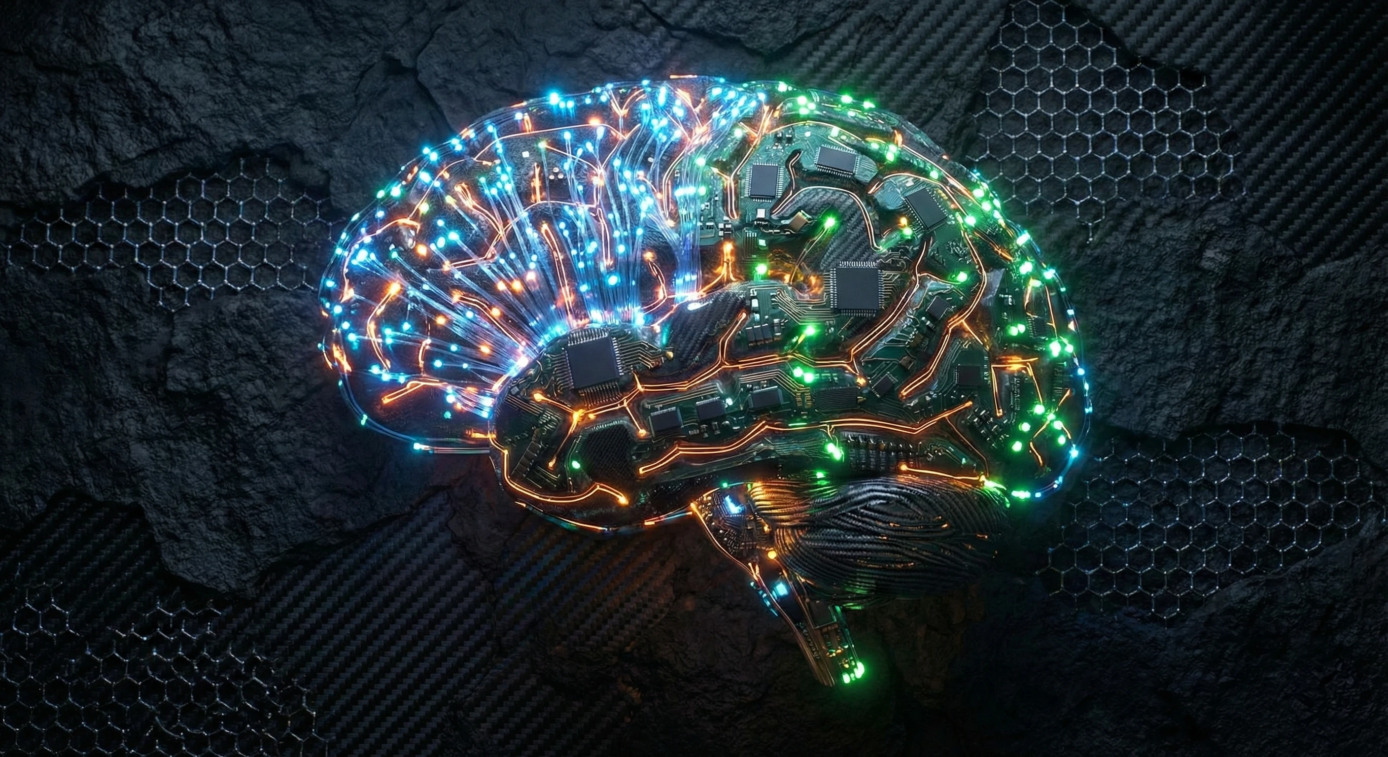 Abstract image of brain circuits, representing innovation and digital solutions